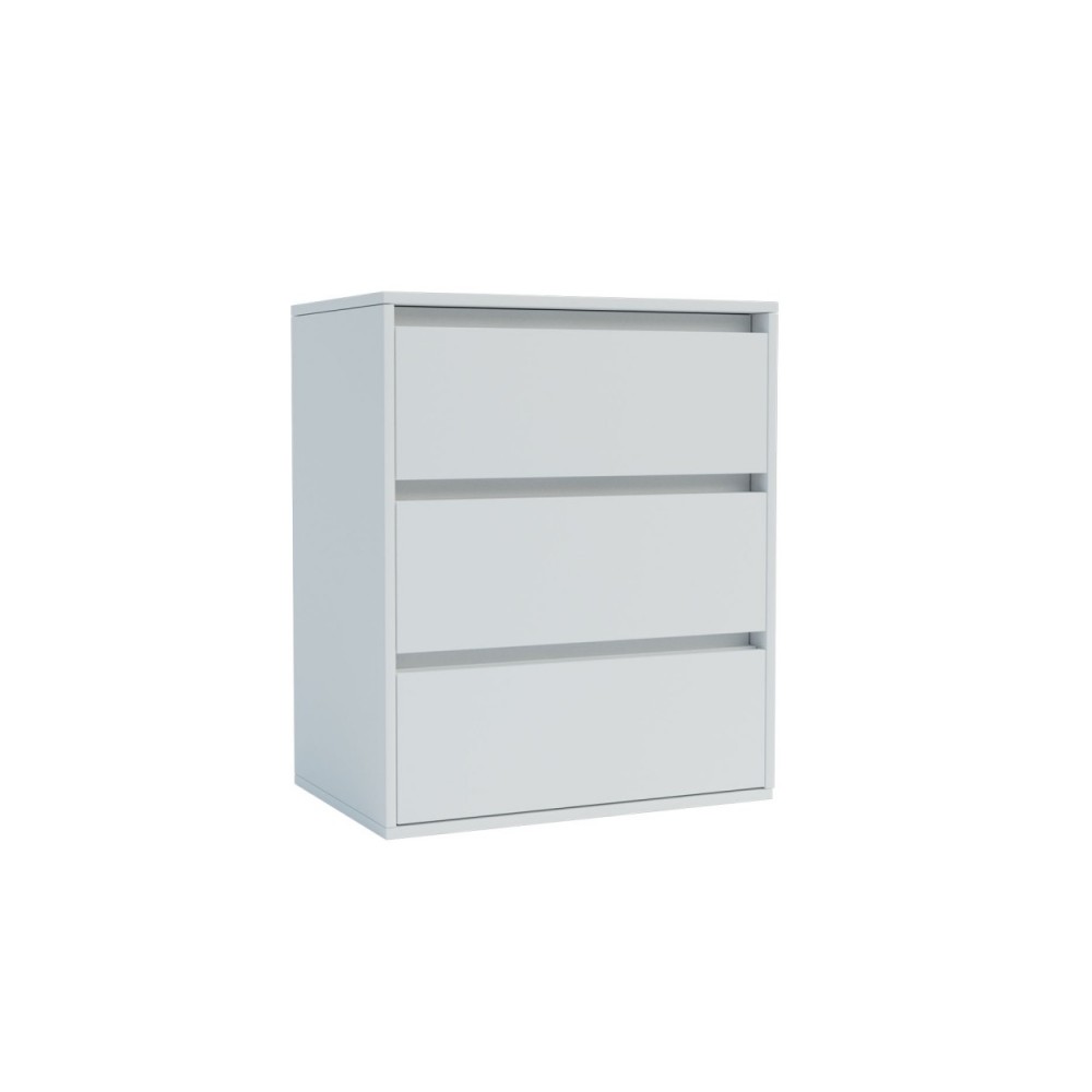 Συρταριερα "IDEA" με τρία συρτάρια σε λευκό χρώμα 60x42x76