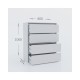 Συρταριερα "IDEA" με τέσσερα συρτάρια σε λευκό χρώμα 80x42x100