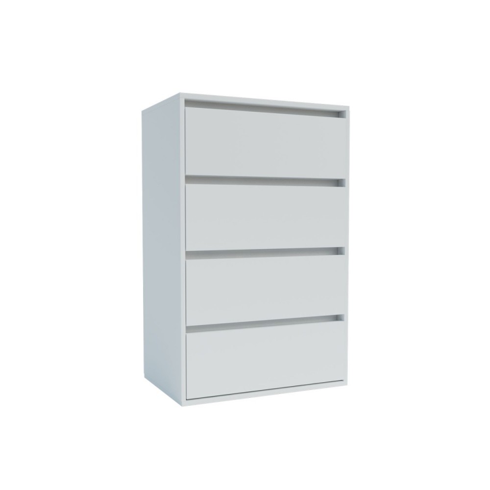 Συρταριερα "IDEA" με τέσσερα συρτάρια σε λευκό χρώμα 80x42x100