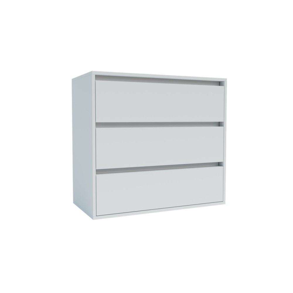 Συρταριερα "IDEA" με τρία συρτάρια σε λευκό χρώμα 80x42x76