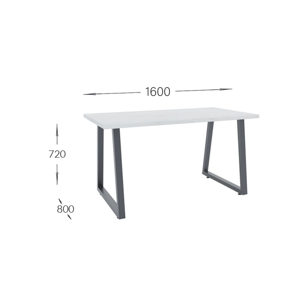 Τραπέζι "ATLANTA" σε σονόμα/μαύρο χρώμα 160x80x72
