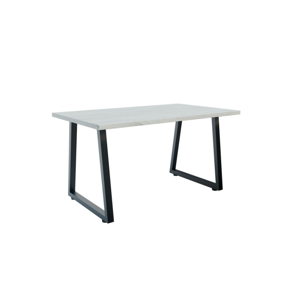 Τραπέζι "ATLANTA" σε λευκό/μαύρο χρώμα 160x80x72