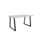 Τραπέζι "ATLANTA" σε λευκό/μαύρο χρώμα 160x80x72