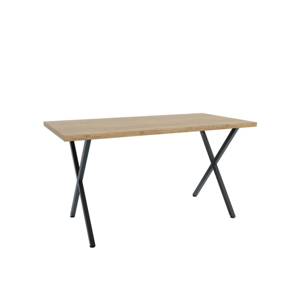 Τραπέζι "HOUSTON" σε χρώμα χρυσό δρυς/μαύρο 160x80x72