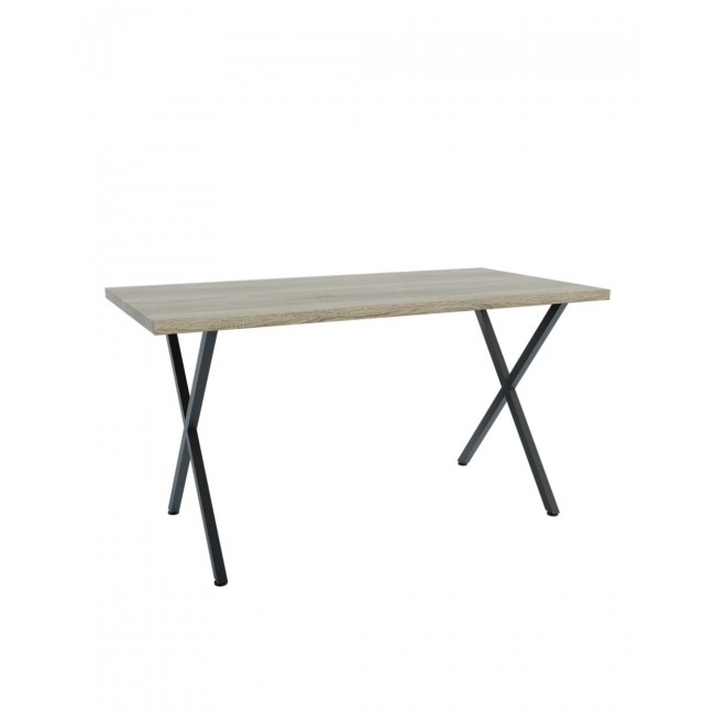 Τραπέζι "HOUSTON" σε χρώμα σονόμα/μαύρο 160x80x72