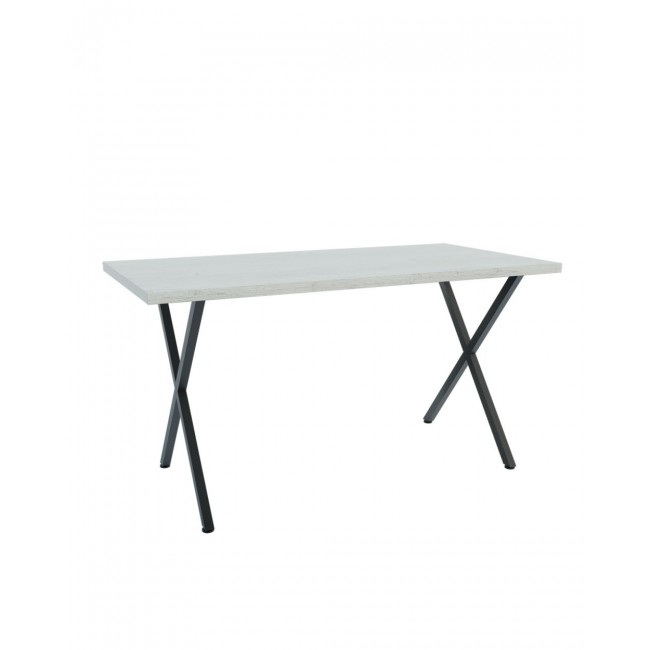 Τραπέζι "HOUSTON" σε χρώμα λευκό/μαύρο 160x80x72