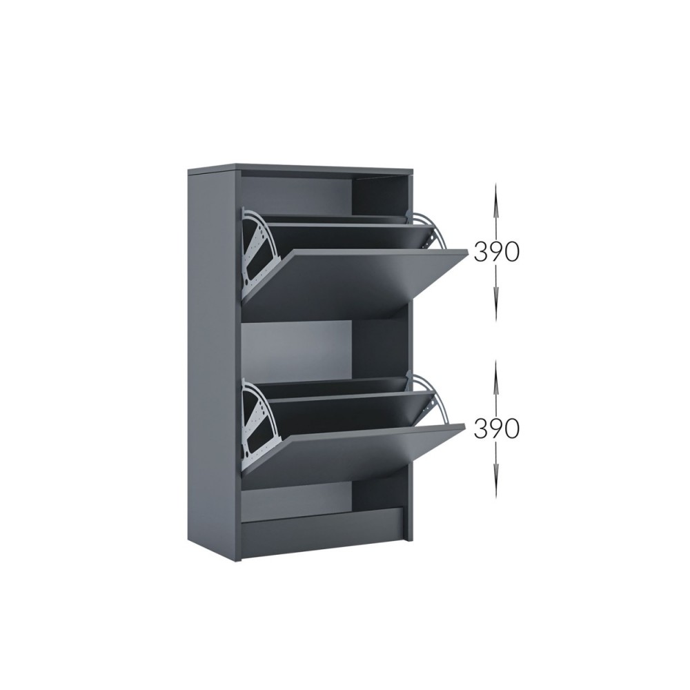 Παπουτσοθήκη "ROLF" σε χρώμα γραφίτη 50x28x94