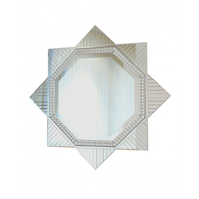 Καθρέφτης τοίχου με διακοσμητικά σχέδια 131x131