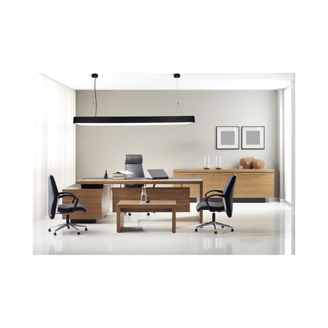 Κρεμαστό φωτιστικό ράγα led από μέταλλο σε μαύρο χρώμα 120x10x75