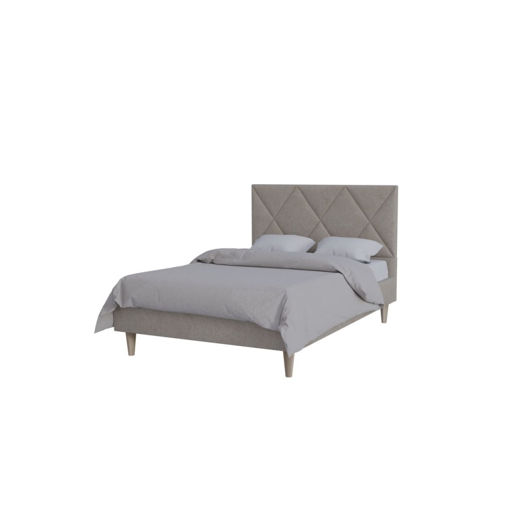 Κρεβάτι "FORTUNA" από ύφασμα σε μπεζ χρώμα 146x209x107