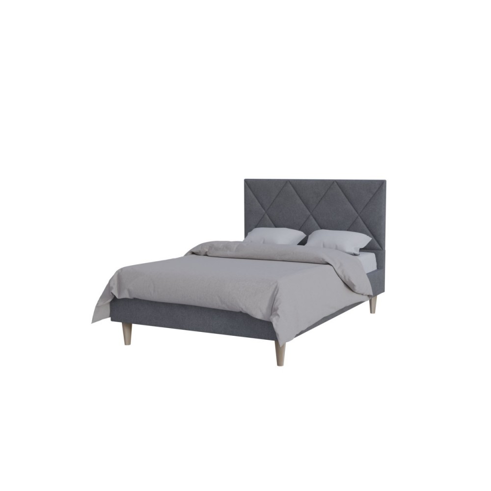 Κρεβάτι "FORTUNA" από ύφασμα σε γκρι χρώμα 146x209x107