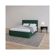 Κρεβάτι "BILLY" από ύφασμα σε κυπαρισσί χρώμα 153x217x102