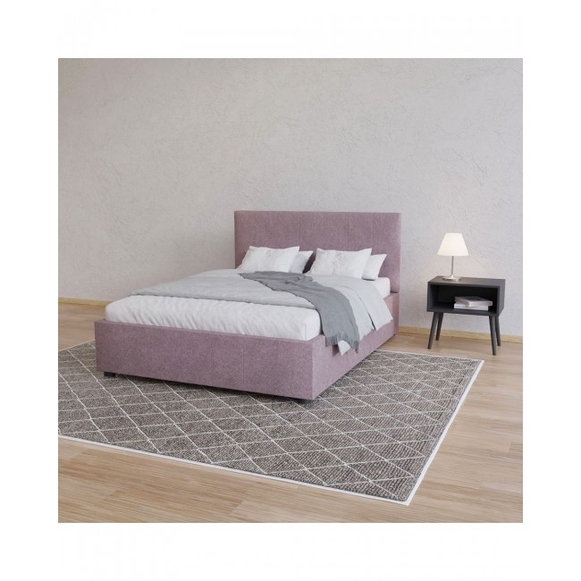 Κρεβάτι "BILLY" από ύφασμα σε χρώμα σάπιο μήλο 153x217x102