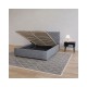Κρεβάτι "BILLY" από ύφασμα σε γκρι χρώμα 153x217x102