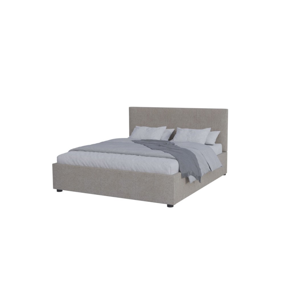 Κρεβάτι "BILLY" από ύφασμα σε μπεζ χρώμα 173x217x102