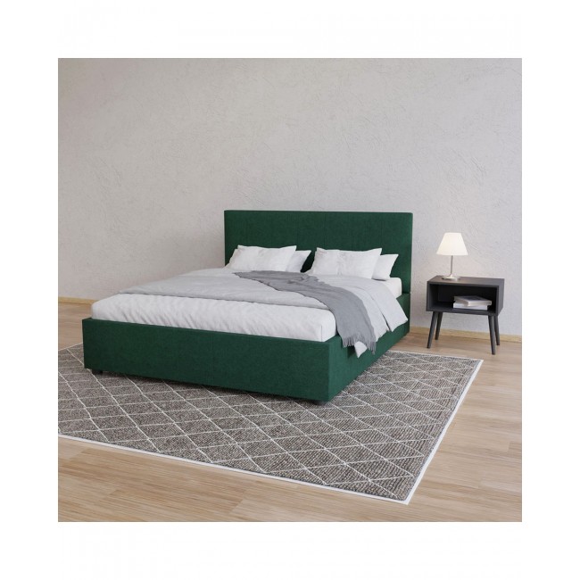 Κρεβάτι "BILLY" από ύφασμα σε κυπαρισσί χρώμα 173x217x102