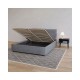 Κρεβάτι "BILLY" από ύφασμα σε γκρι χρώμα 173x217x102