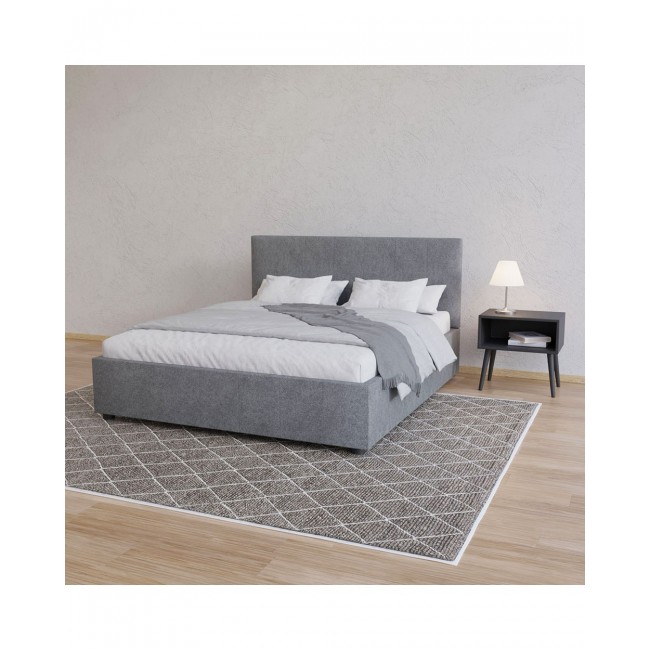 Κρεβάτι "BILLY" από ύφασμα σε γκρι χρώμα 173x217x102