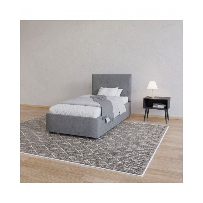 Κρεβάτι "BILLY" από ύφασμα σε γκρι χρώμα 103x217x102