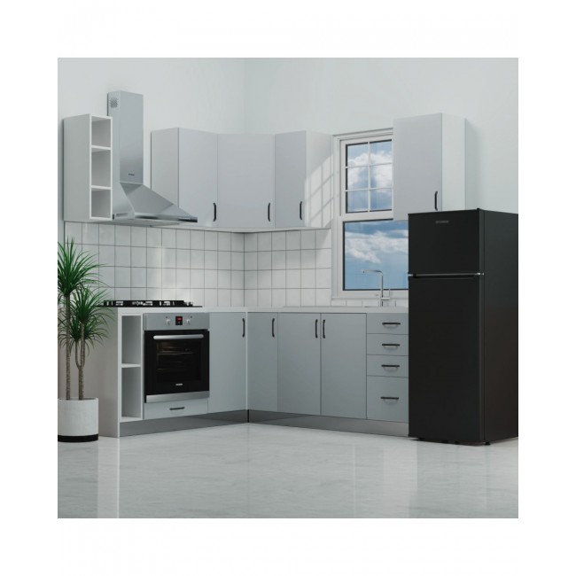 Κουζίνα "MODEST" σε χρώμα γκρι/λευκό