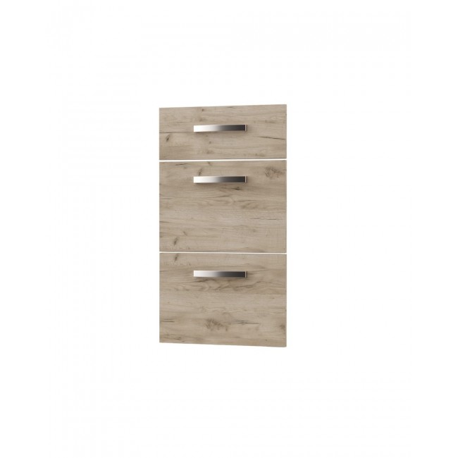 Πρόσοψη συρταριέρας "CHARLOTTE" 3τμχ σε δρυς χρώμα 40x71.4x1.6