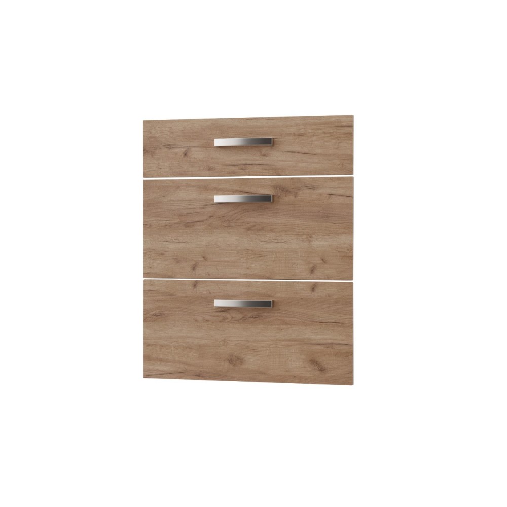 Πρόσοψη συρταριέρας "CHARLOTTE" 3τμχ σε χρώμα λευκό 60x71.4x1.6