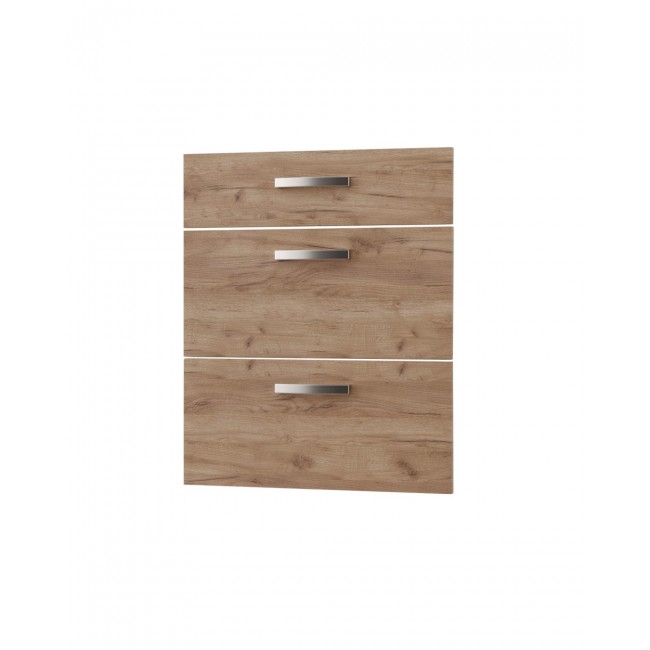 Πρόσοψη συρταριέρας "CHARLOTTE" 3τμχ σε χρώμα λευκό 60x71.4x1.6