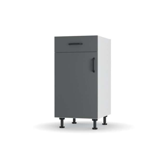 Επιδαπέδιο ντουλάπι "MODEST" σε χρώμα ανθρακί 40x48x82