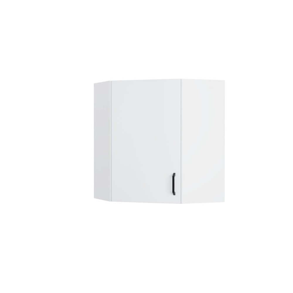 Πάνω ντουλάπι τοίχου κουζίνας γωνιακό "MODEST" σε χρώμα λευκό 60-60x30x72