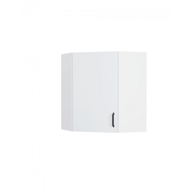 Πάνω ντουλάπι τοίχου κουζίνας γωνιακό "MODEST" σε χρώμα λευκό 60-60x30x72