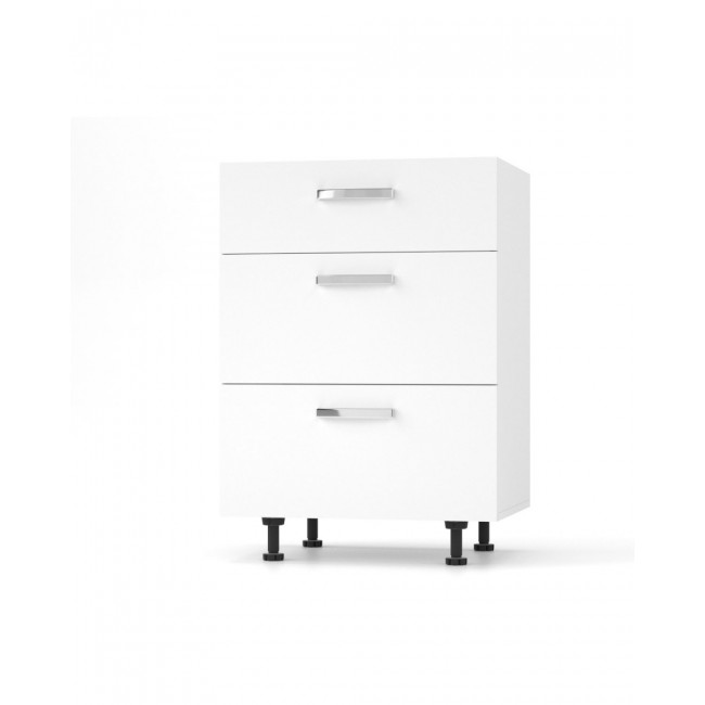 Κάτω συρταριέρα κουζίνας "CHARLOTΤE" σε χρώμα λευκό 80x46.5x82