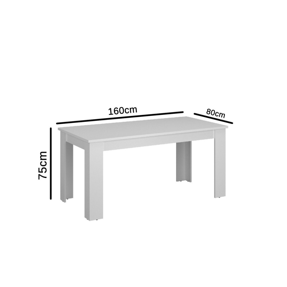 Τραπέζι "AYSON" σε χρώμα βελανιδιά 160x80x75.1