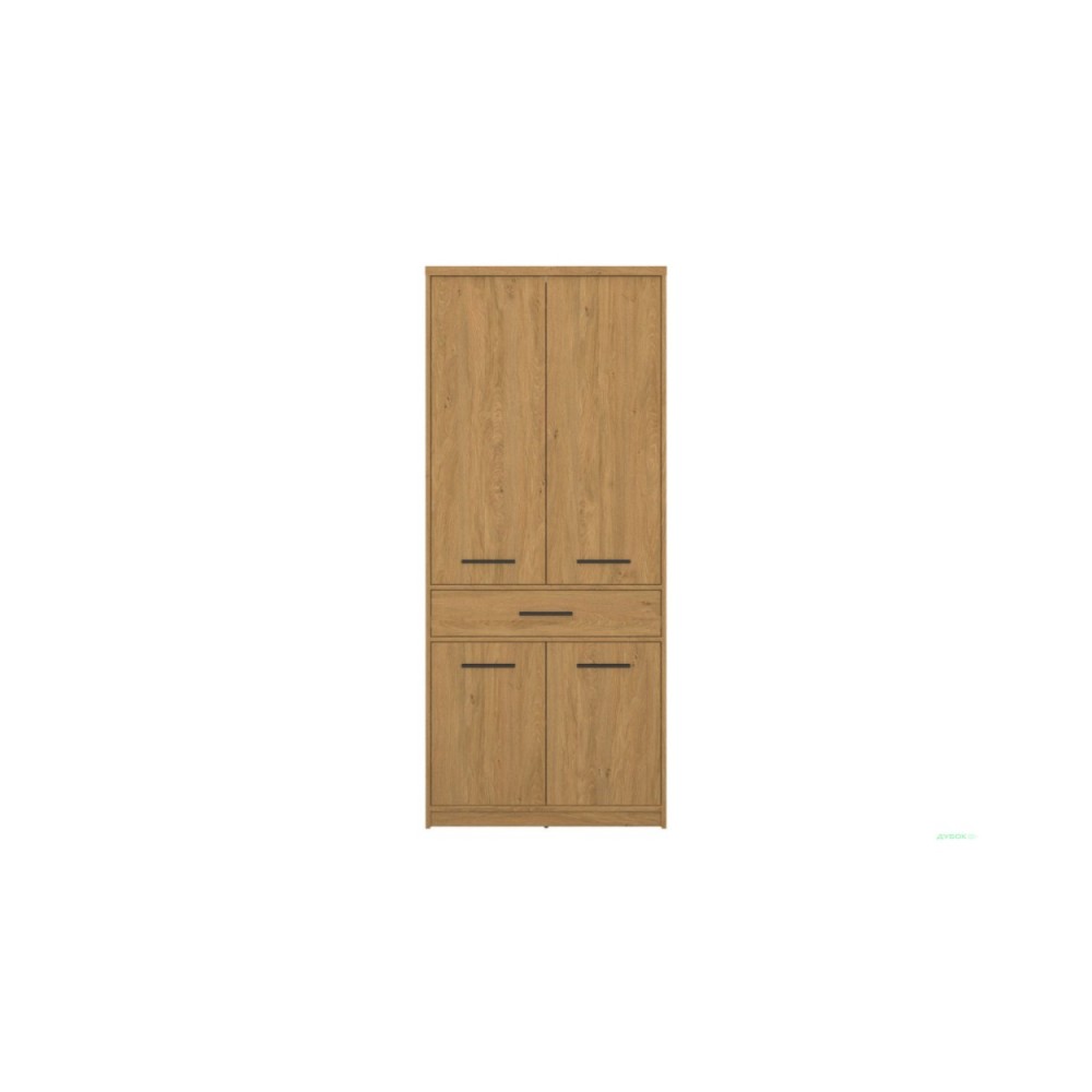 Ντουλάπα δίφυλλη "PAVI" σε χρώμα βελανιδιά 84.3x55.1x197.2