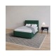 Κρεβάτι ημίδιπλο "BILLY" από ύφασμα σε χρώμα κυπαρισσί 133x217x102