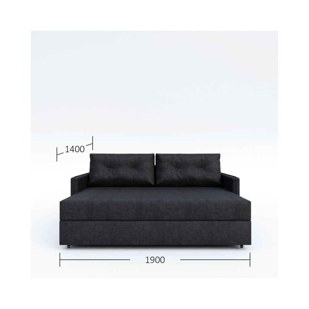 Καναπές-κρεβάτι "LONDON" τριθέσιος με αποθηκευτικό χώρο σε χρώμα γκρι 208x101x94