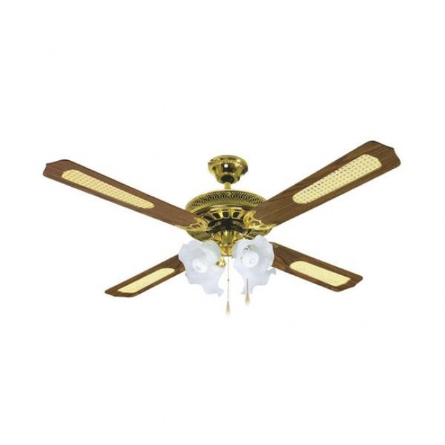 Ανεμιστήρας οροφής "COOL WAVE" σε χρώμα καφέ/χρυσό Φ130x45