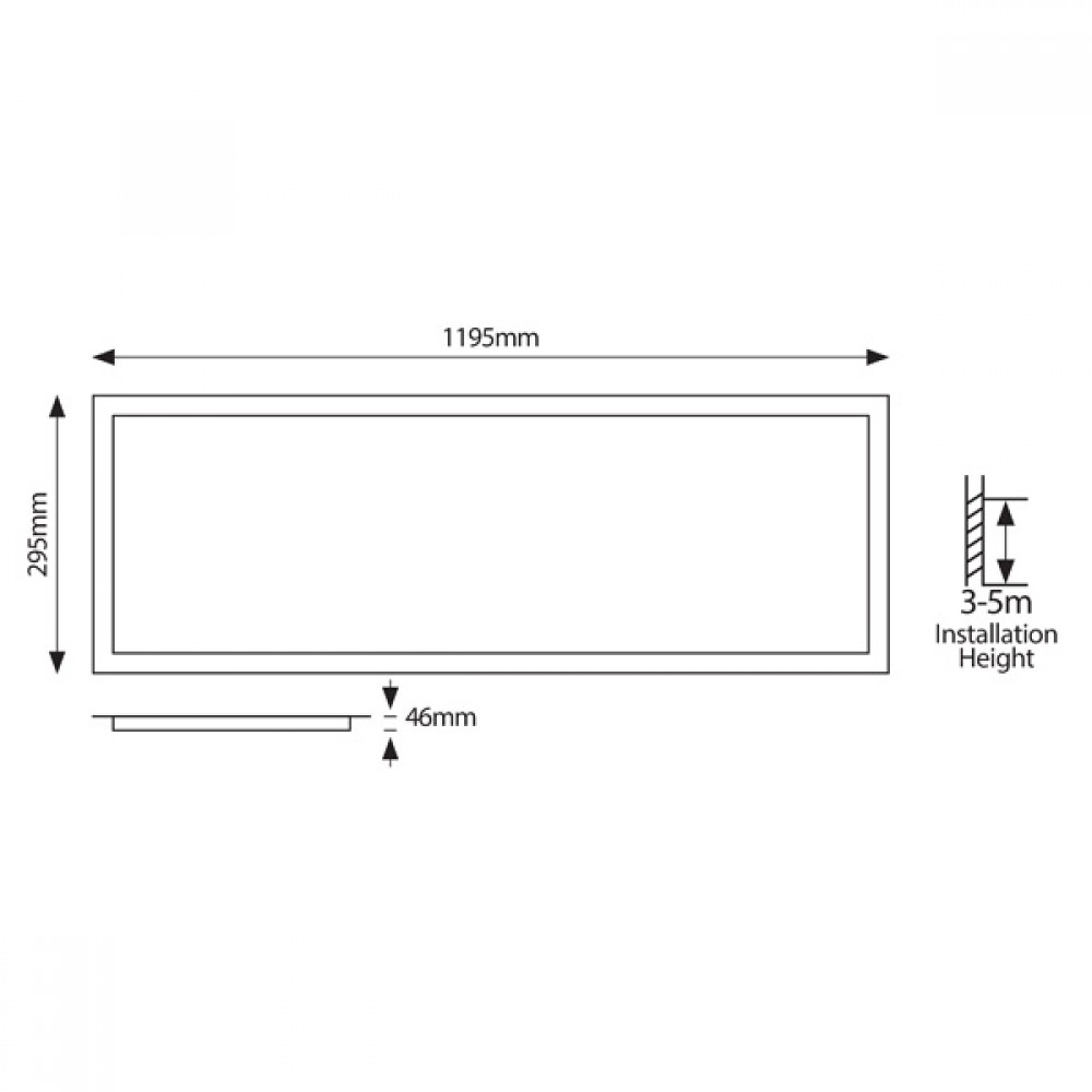 Φωτιστικό backlight σε χρώμα λευκό UGR19 120x30 45W 6500Κ 220-240V