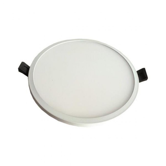 Φωτιστικό χωνευτό από αλουμίνιο/πλαστικό σε λευκό χρώμα LED SLIM Φ145 16W 6500K
