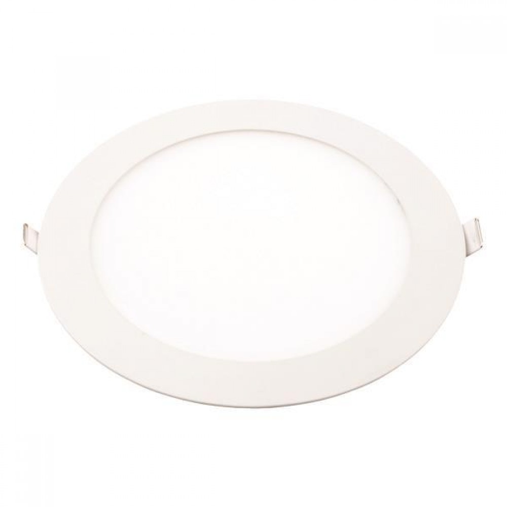 Φωτιστικό χωνευτό από αλουμίνιο/πλαστικό σε λευκό χρώμα LED SLIM Φ225 18W 3000Κ