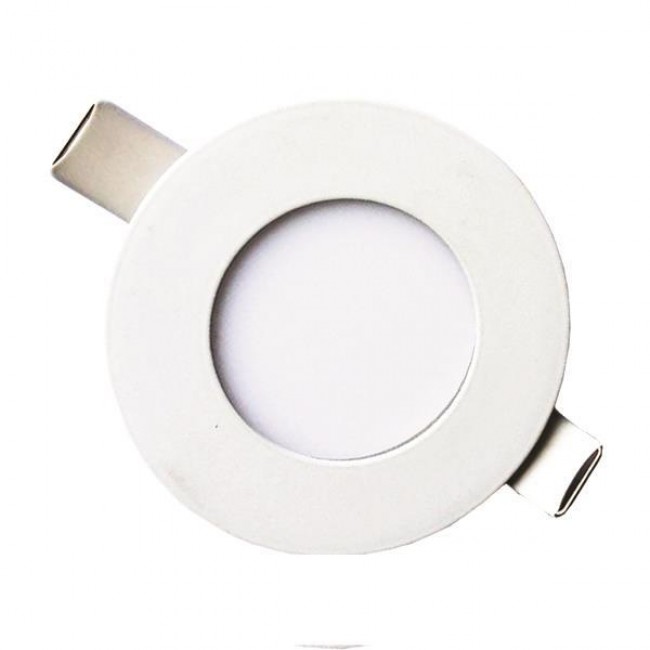 Φωτιστικό χωνευτό από αλουμίνιο/πλαστικό σε λευκό χρώμα LED SLIM Φ85 3W 6500K