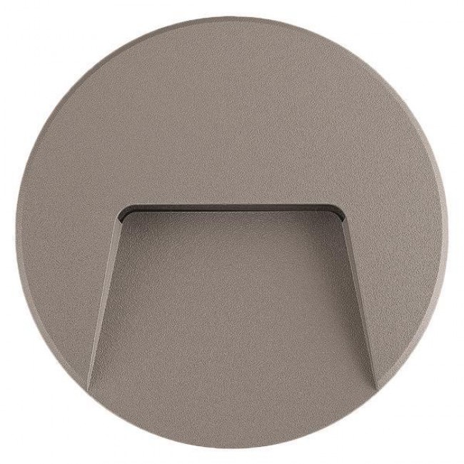 Φωτιστικό τοίχου από πλαστικό/ABS σε γκρι χρώμα SLIM LED 3W IP65 220-240V Φ135