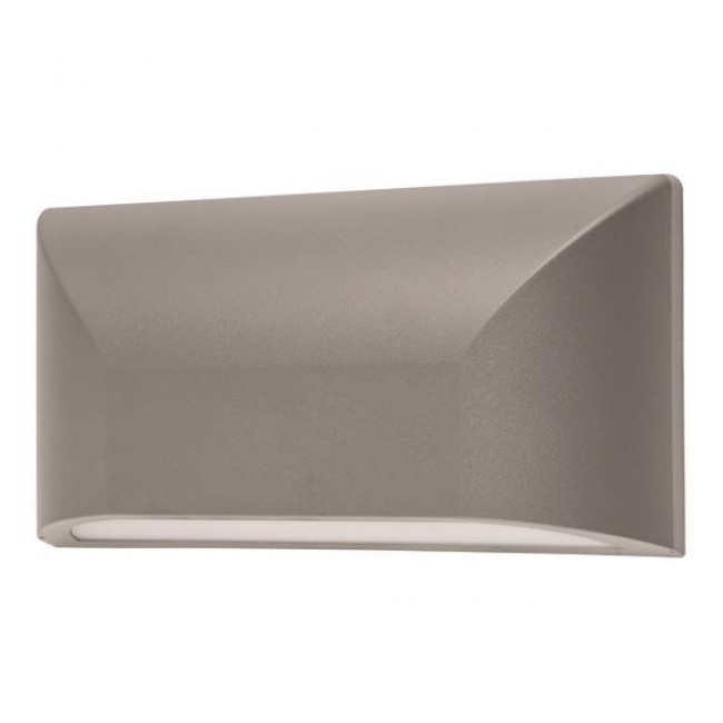 Απλίκα από PC/ABS σε γκρι χρώμα LED SLIM 6W IP65 220-240V 220X51X113