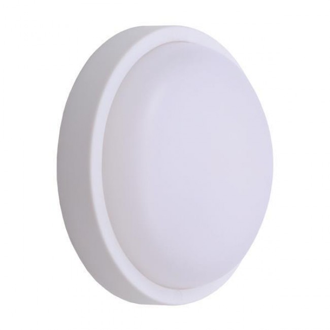 Φωτιστικό τοίχου από πλαστικό/PP σε λευκό χρώμα LED 12W Φ170x50 4000K IP54