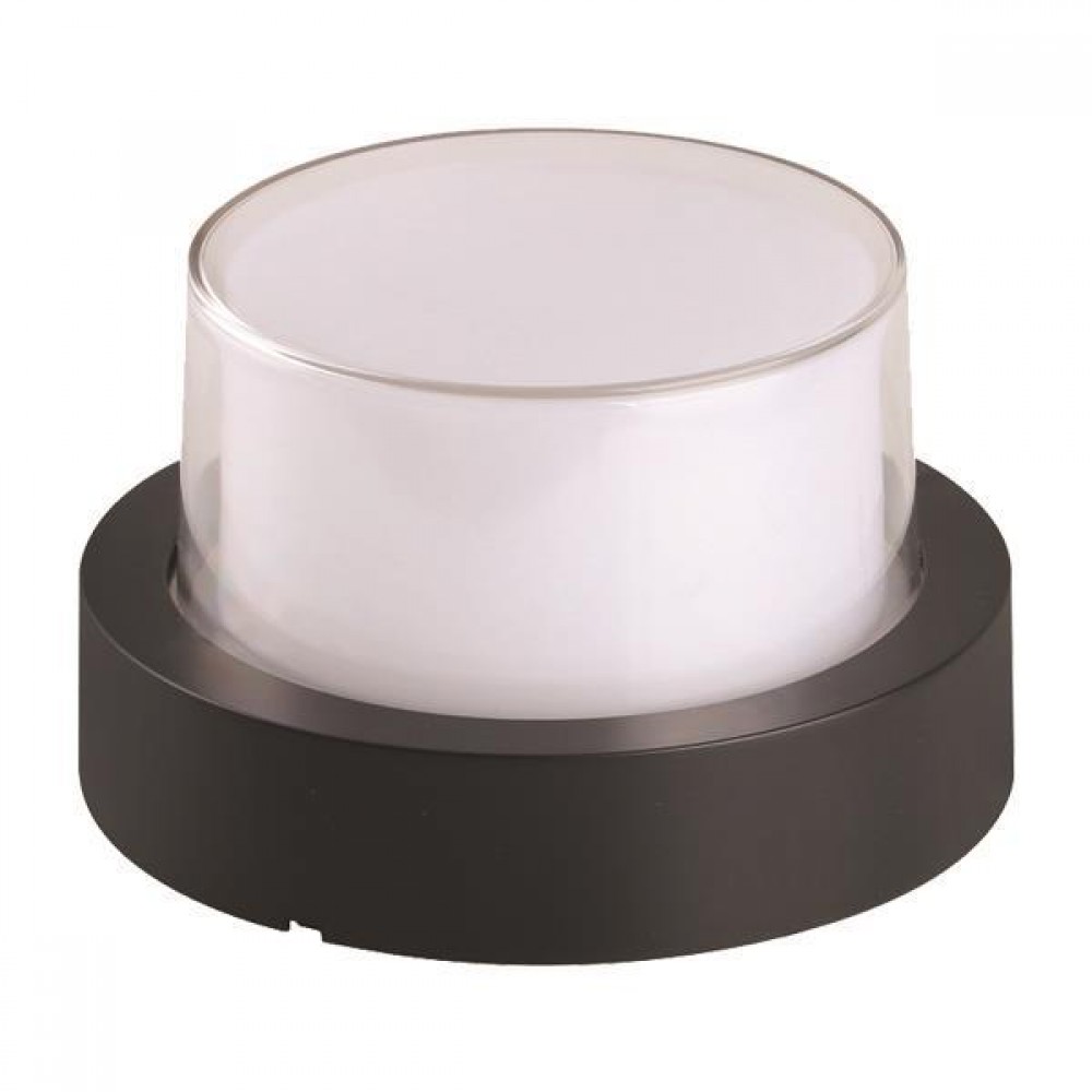 Απλίκα από αλουμίνιο/πλαστικό σε μαύρο χρώμα LED 12W Φ169x100 3000K IP65