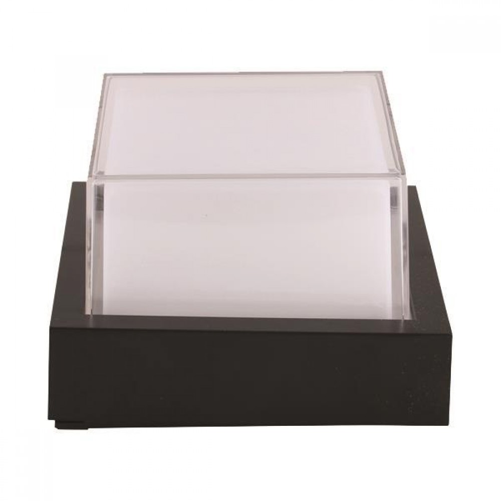 Απλίκα από αλουμίνιο/πλαστικό σε μαύρο χρώμα LED 12W 160x160x100 3000K IP65