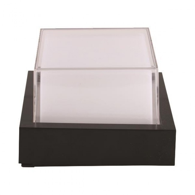 Απλίκα από αλουμίνιο/πλαστικό σε μαύρο χρώμα LED 12W 160x160x100 3000K IP65