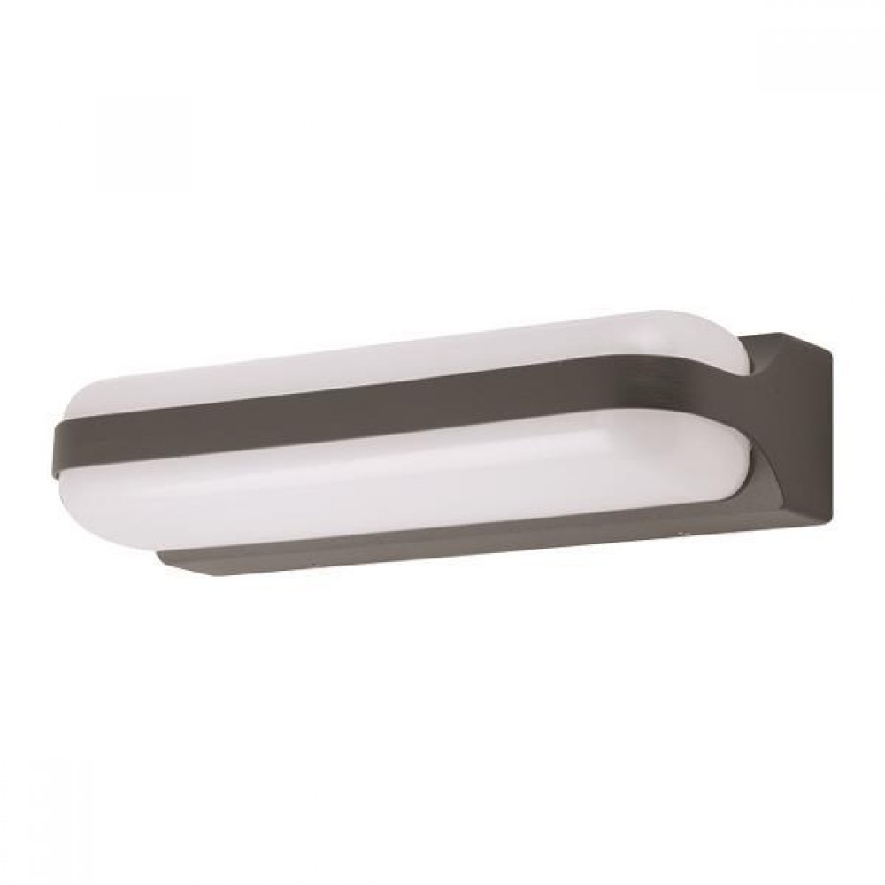 Απλίκα οβάλ από αλουμίνιο/πλαστικό σε γκρι χρώμα LED 13W 240x105x55 3000K IP65