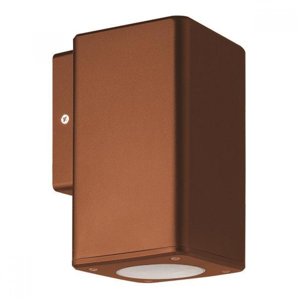 Απλίκα από πλαστικό σε αντικέ μπρονζέ χρώμα DOWN GU10 9.9x7.6x14.8