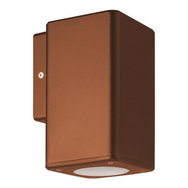 Απλίκα από πλαστικό σε αντικέ μπρονζέ χρώμα DOWN GU10 9.9x7.6x14.8