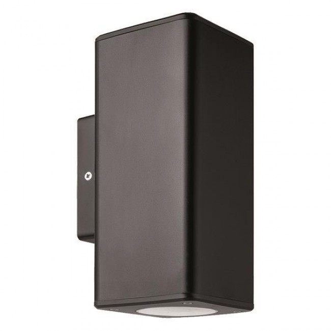 Απλίκα από πλαστικό σε μαύρο χρώμα UP-DOWN GU10 9.9x7.6x18.6